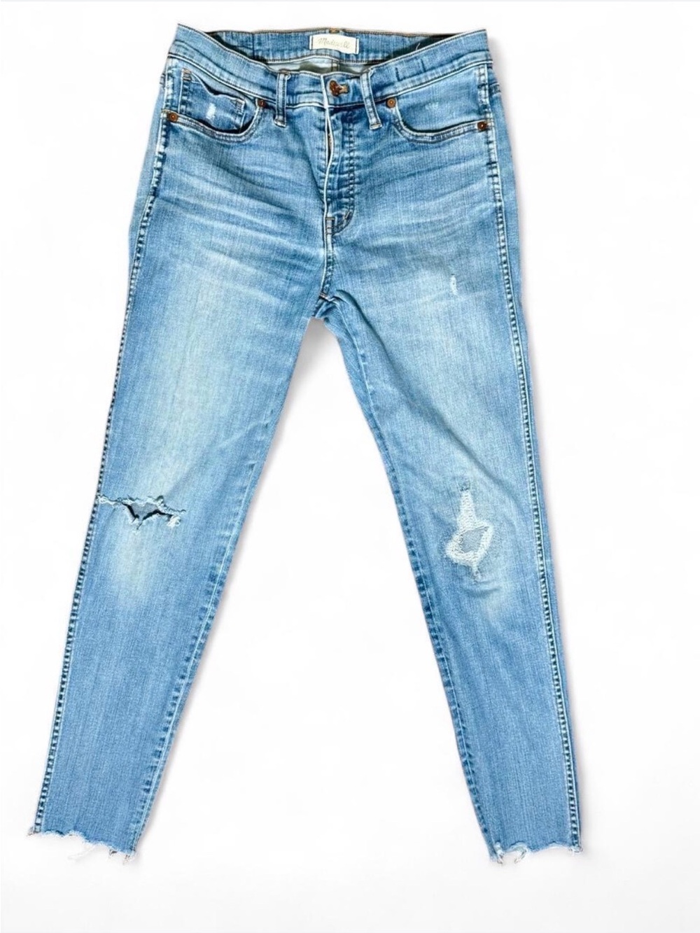 Madewell High-Rise Skinny Jeans Distressed Light Wash Size 29